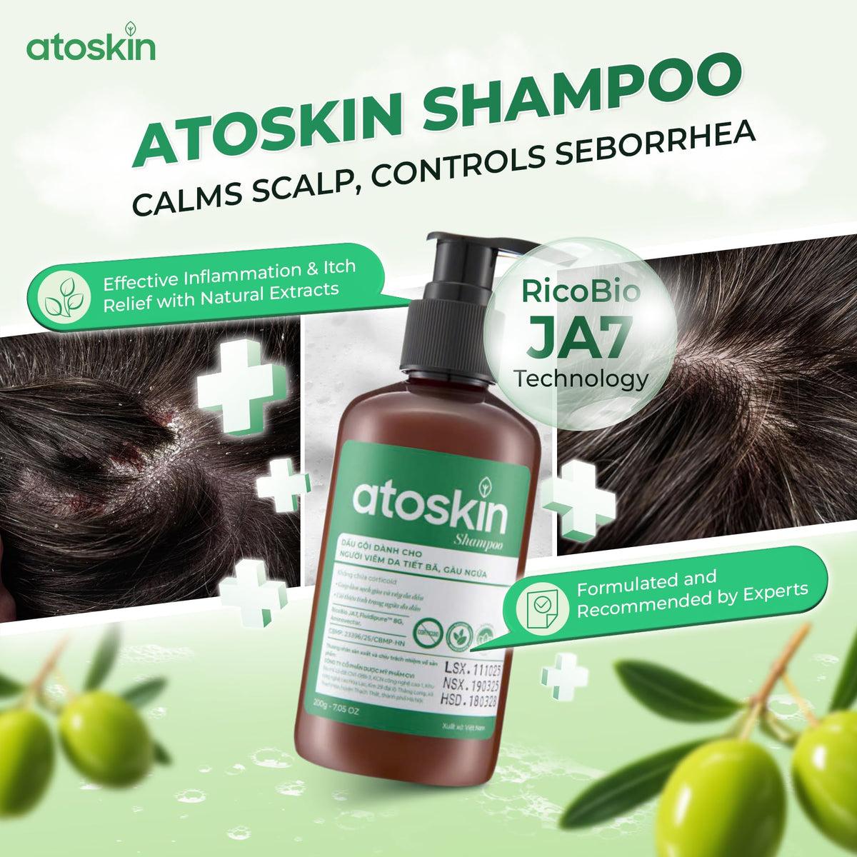 dr.atoskin pump dispensing shampoo for controlled application