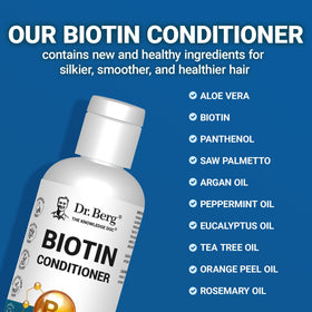 Dr. Berg conditioner applied to hair in shower for detangling benefit
