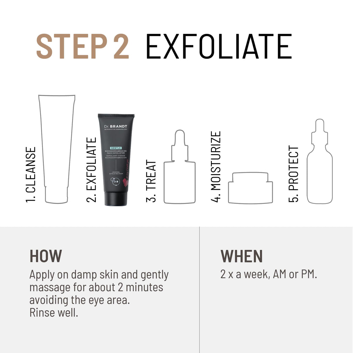 Dr. Brandt skin after rinse showing smoother texture and refreshed appearance