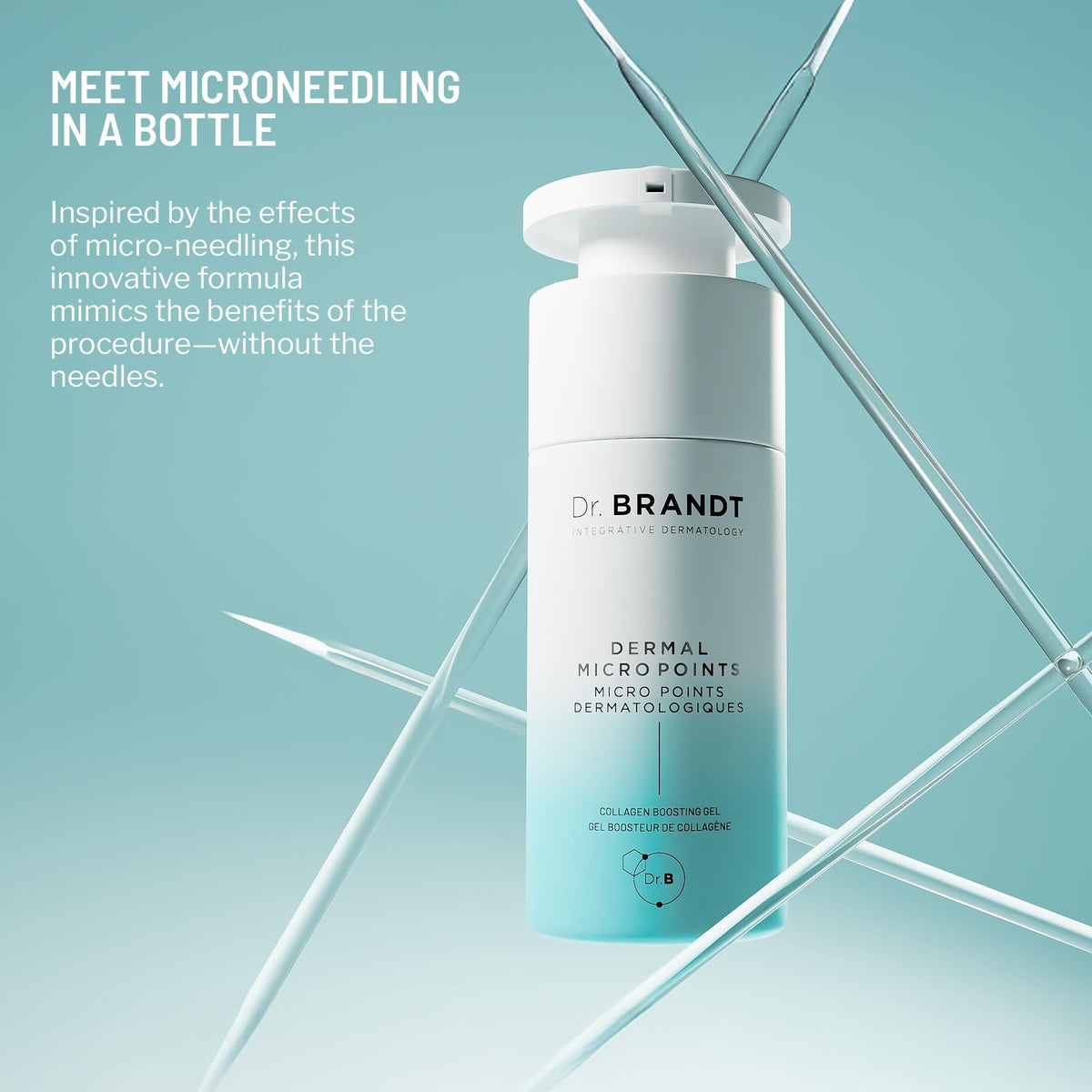 Dr. Brandt product being massaged into skin showing application and instant refinement