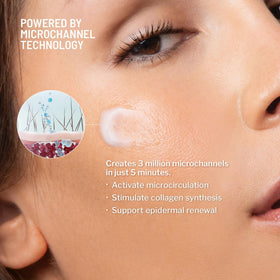 Dr. Brandt side-by-side before and after showing improved texture and smoother lines