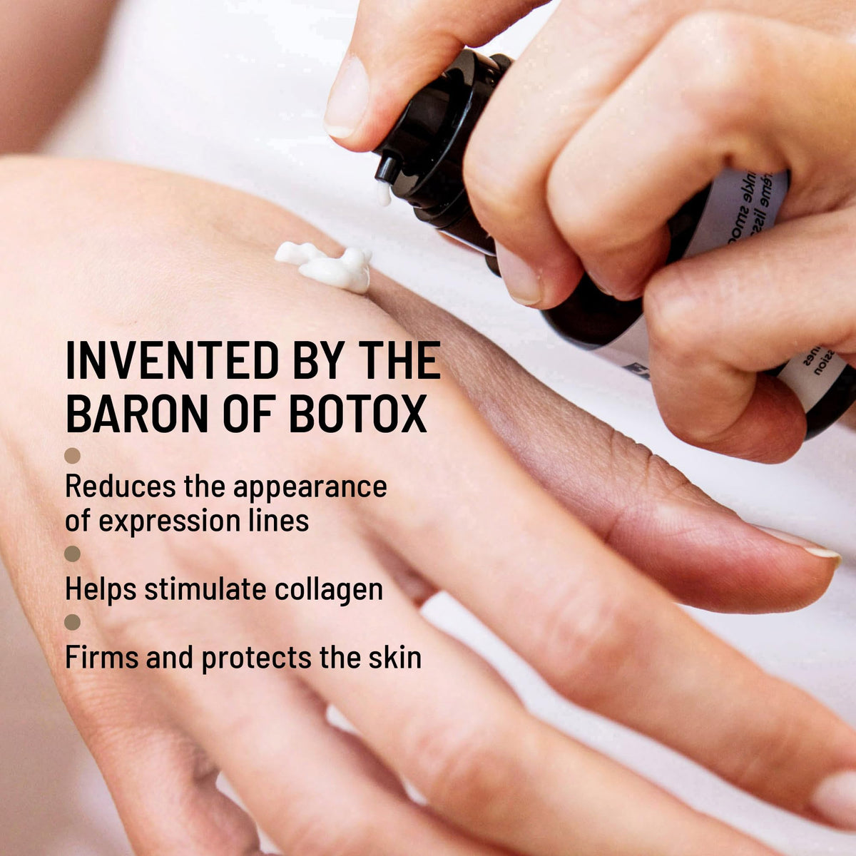 Dr. Brandt applying under-eye and crow's feet for visible smoothing