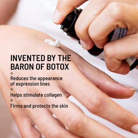 Dr. Brandt applying under-eye and crow's feet for visible smoothing