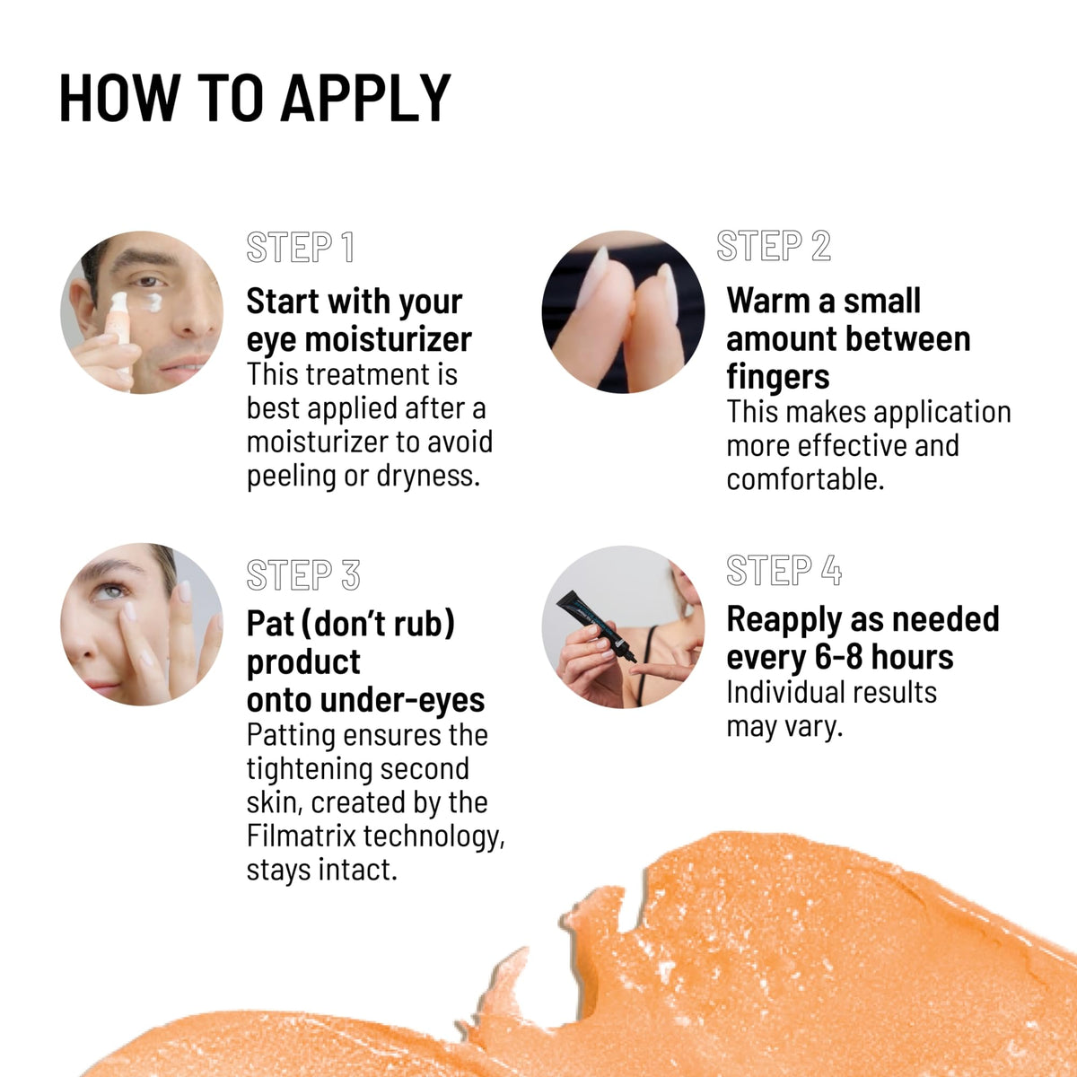 Dr. Brandt cream-to-gel texture warming on fingertip for quick absorption