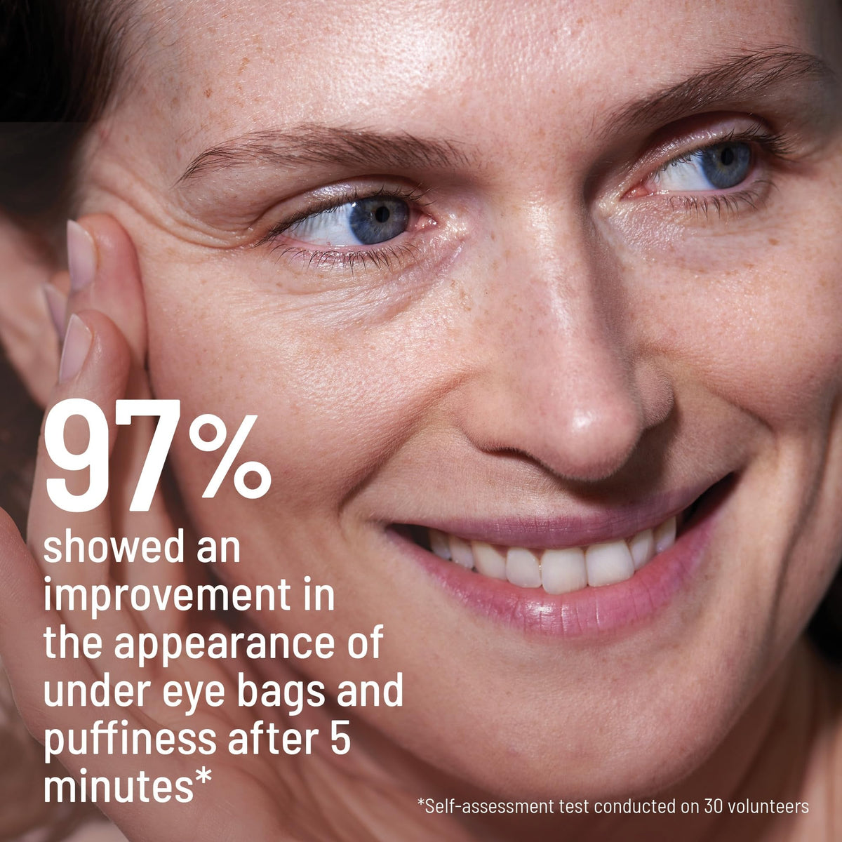 Dr. Brandt close-up on eye area application demonstrating targeted smoothing