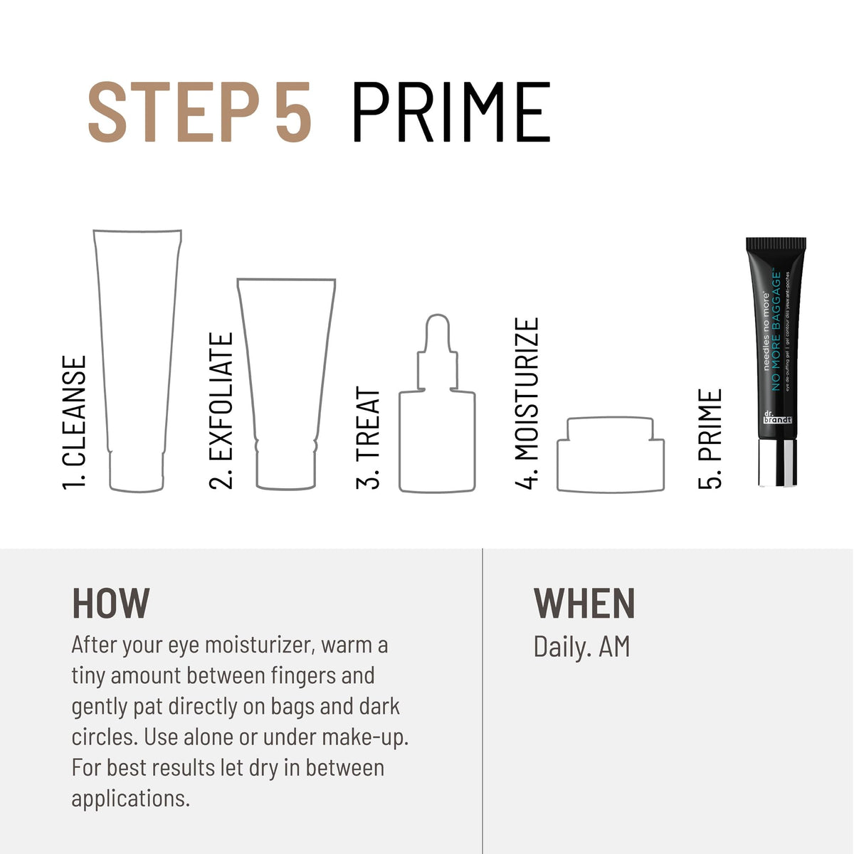 Dr. Brandt lifestyle bathroom counter showing daily routine benefit