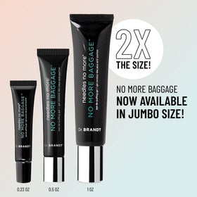 Dr. Brandt tube detail highlighting applicator and brand name for easy use