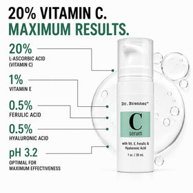 Dr. Brenner bottle held in hand showing scale and convenient 1oz size for travel