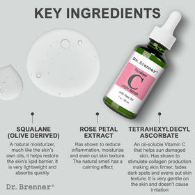 Dr. Brenner dropper dispensing golden oil texture for controlled application
