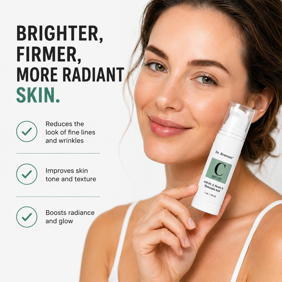 Dr. Brenner applying serum around eye area showing gentle application and targeted smoothing
