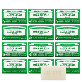 Dr. Bronner's almond bar front packaging showing labeling and benefits