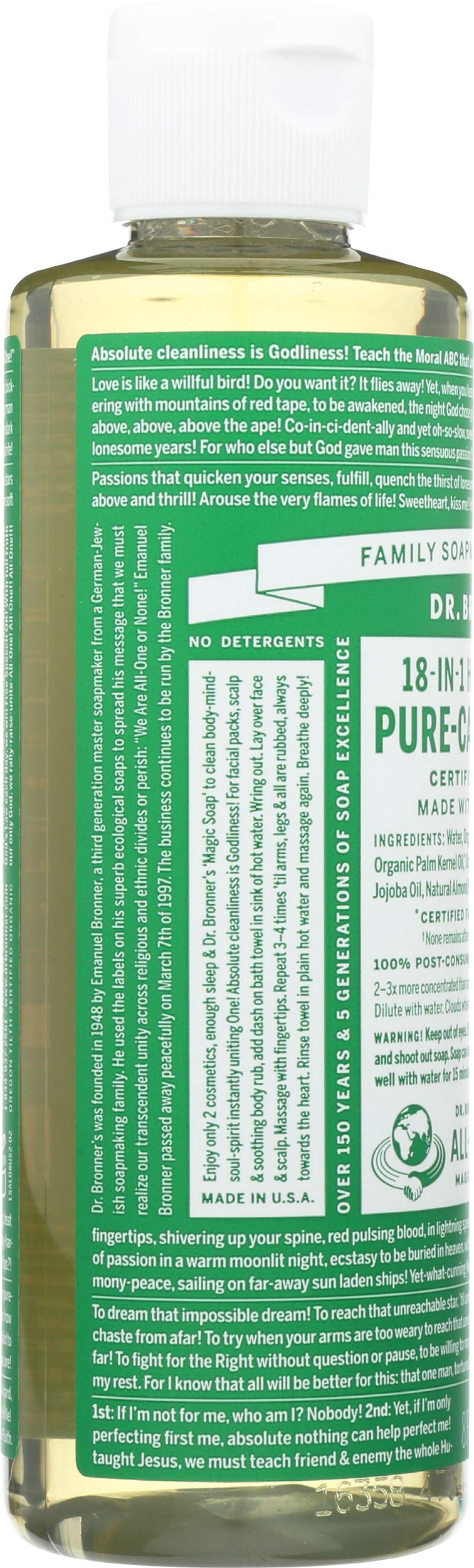 Dr. Bronner's soap lather closeup demonstrating concentrated foam benefit