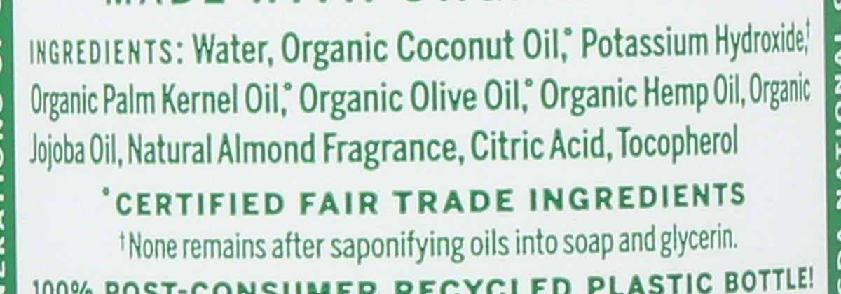 Dr. Bronner's pump top close-up showing easy-dispense convenience