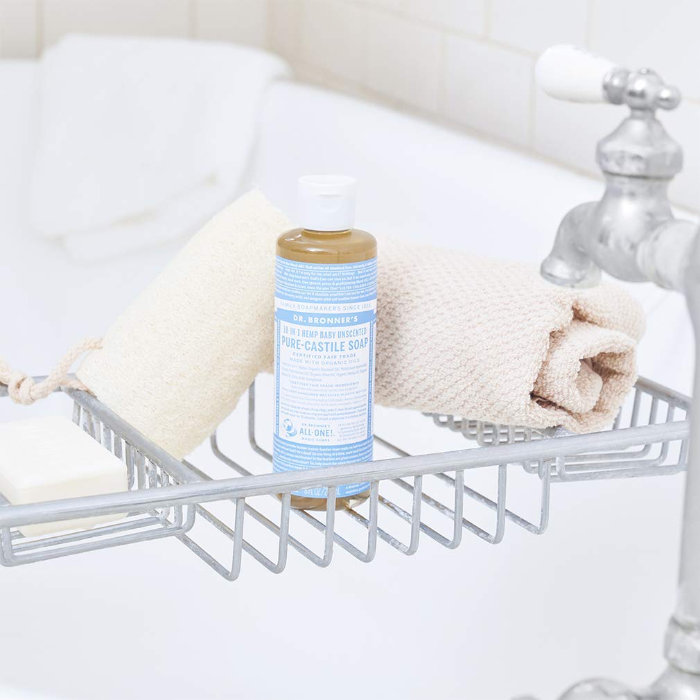 Dr. Bronner's droplet pouring to show concentrated formula and economical use