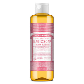 Dr. Bronner's front packaging showing cherry blossom scent and benefits