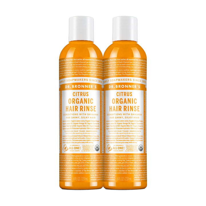 Dr. Bronner's front packaging showing 8 oz bottle and label benefits