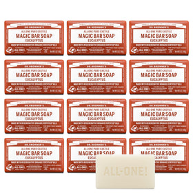 Dr. Bronner's eucalyptus bar front packaging showing product and scent benefits