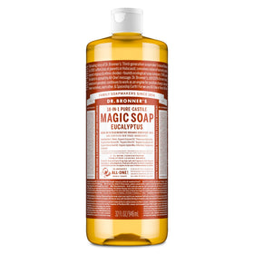 Dr. Bronner's eucalyptus front packaging shows clear label and size benefits