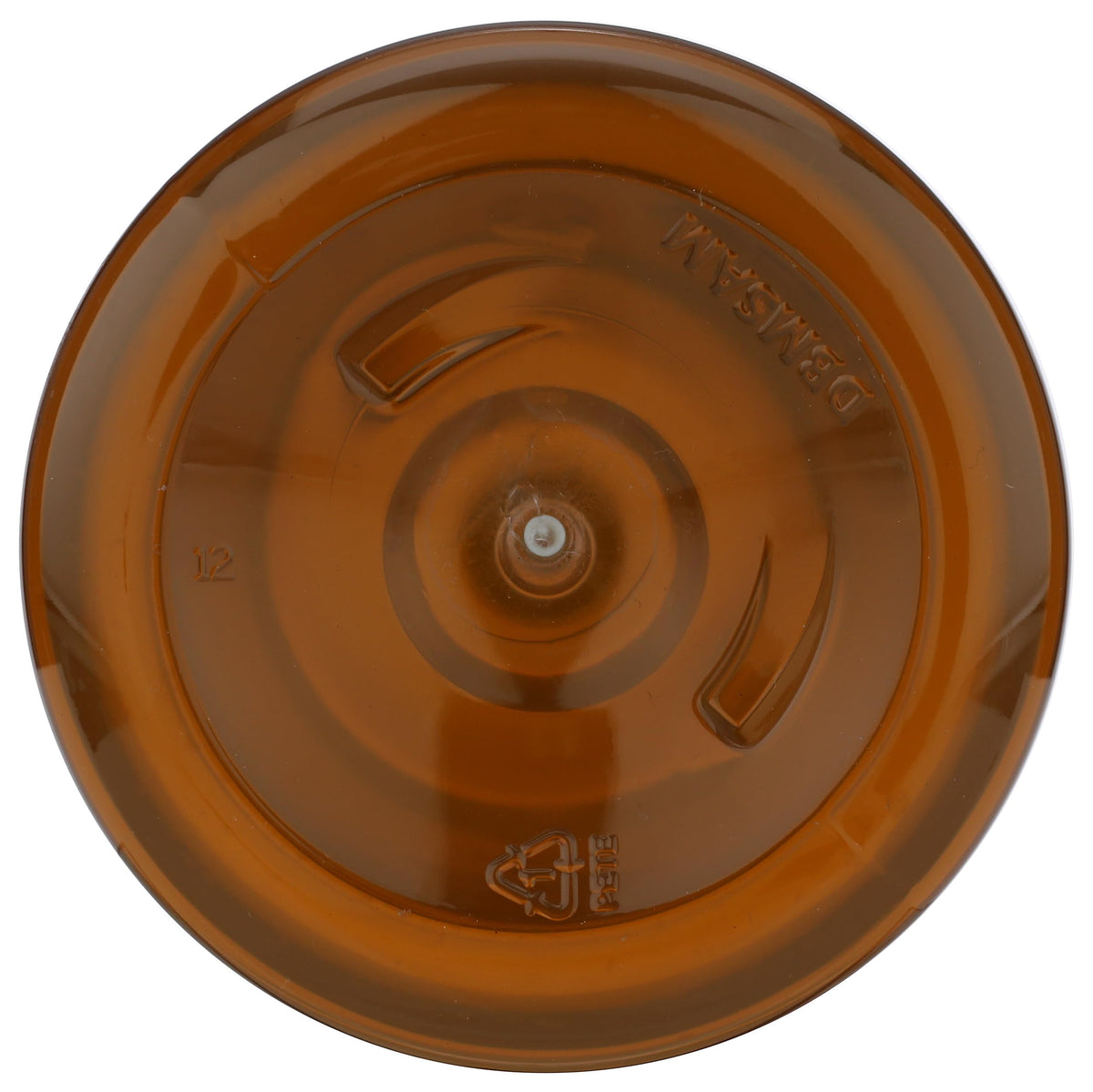 Recycled plastic bottle mark on Dr. Bronner's emphasizing sustainable packaging