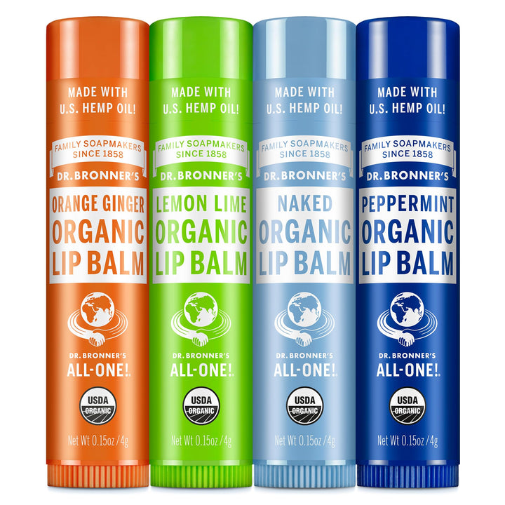 Dr. Bronner's front packaging variety pack shows four sticks and convenience
