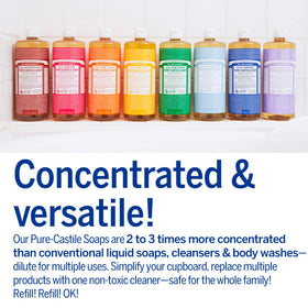 Dr. Bronner's used in kitchen spray bottle showing versatile surface cleaning