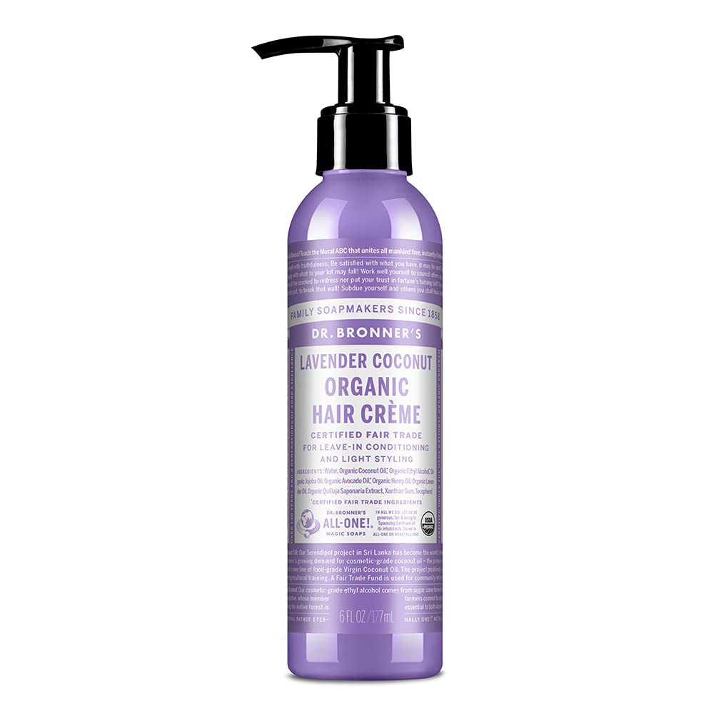 Dr. Bronner's front jar view showing label and organic certification, communicates trustworthy quality