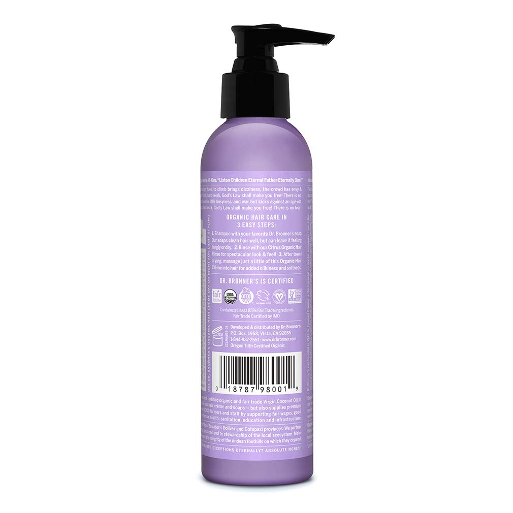 Dr. Bronner's close-up of creme texture in jar highlighting smooth, non-greasy consistency benefit