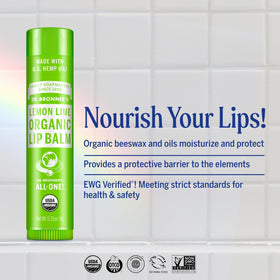 Dr. Bronner's tube close up label displaying organic certification and simple ingredients