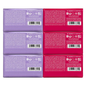 Dr. Bronner's Rose bar lather close-up demonstrating gentle creamy foam