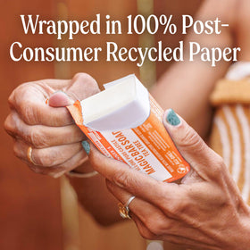 Dr. Bronner's bar used as shampoo in shower showing multipurpose hair cleaning