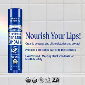 Dr. Bronner's tube close-up label detail highlighting organic certification benefit