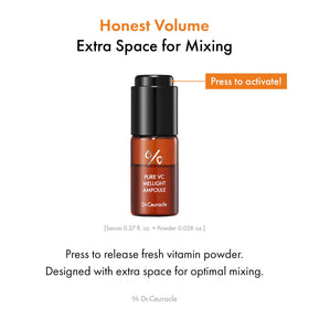 Dr.Ceuracle ampoule open with powder mixing for maximum potency