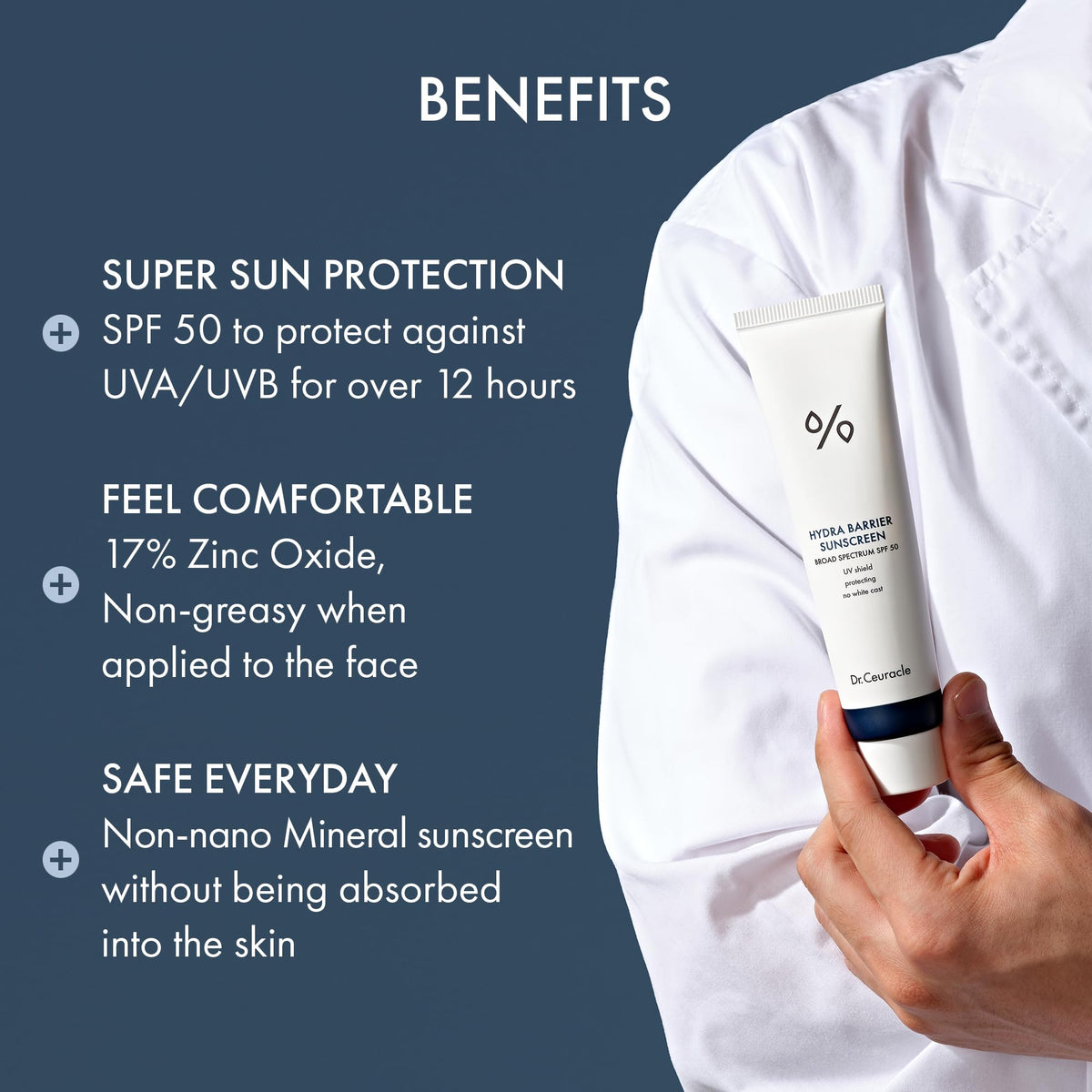 Dr.Ceuracle applied on face demonstrating primer and dewy benefit