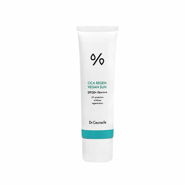 Dr. Ceuracle front packaging showing SPF50 protection and 50ml compact size benefit