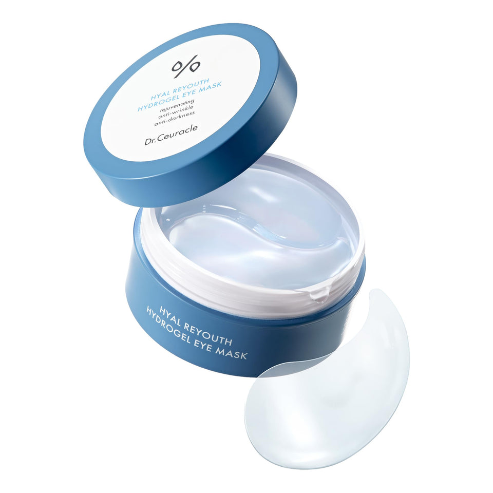 Dr.Ceuracle front packaging showing Hyal Reyouth hydrogel patches and benefits