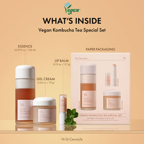 Dr.Ceuracle kombucha essence texture on hand showing lightweight absorbent finish