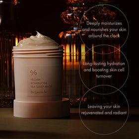 Dr. Ceuracle kombucha ingredient shot showing fermented tea extract for nutrient support
