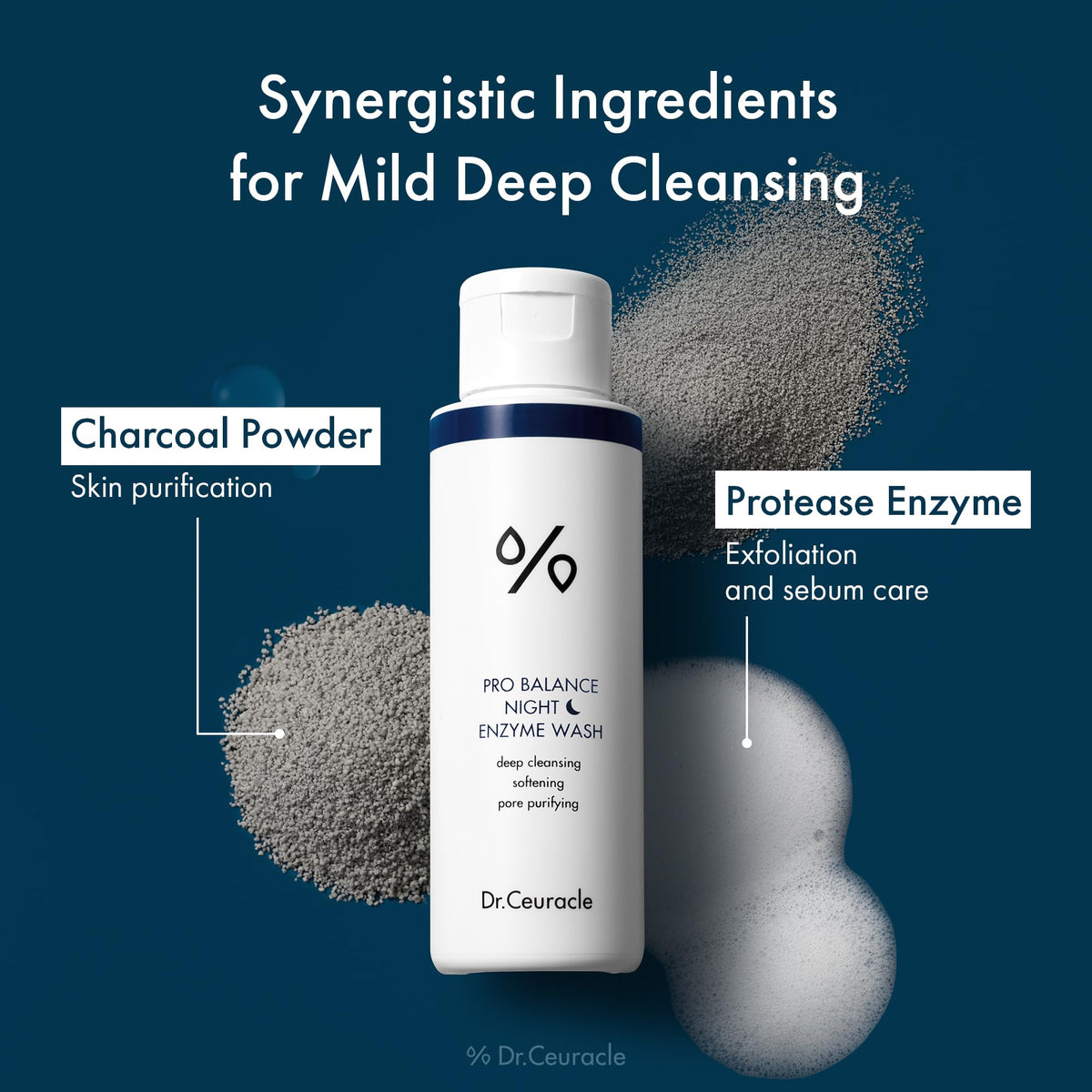 Dr.Ceuracle ingredient label showing enzyme and probiotic highlights