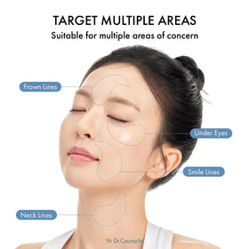 Dr.Ceuracle open pouch with neatly arranged hydrogel patches for convenient use