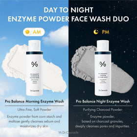 Dr.Ceuracle close-up of fine enzyme powder texture illustrating gentle foam activation and smooth cleansing