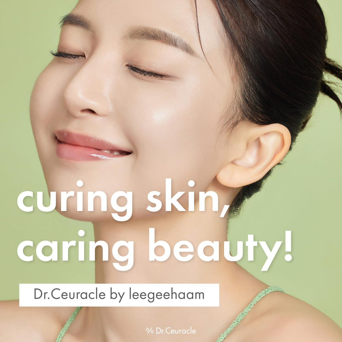 Dr. Ceuracle lifestyle flatlay with ampoule conveying radiant-skin intent