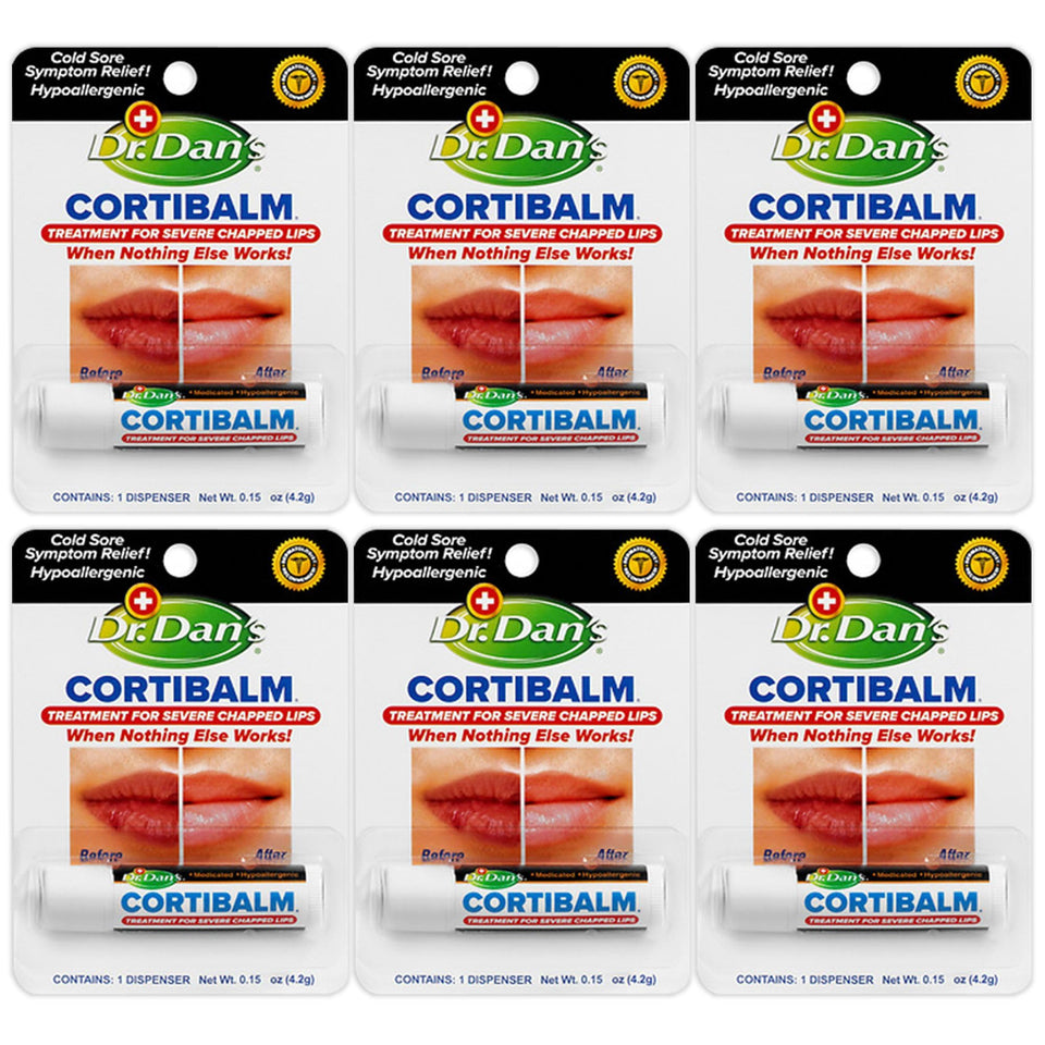 Dr. Dan's Cortibalm front packaging showing compact therapeutic balm and benefits