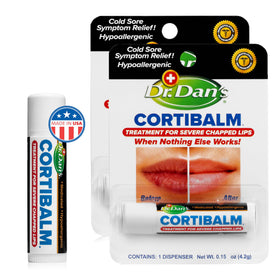 Dr. Dan's Cortibalm ingredients label close-up showing simple formula transparency