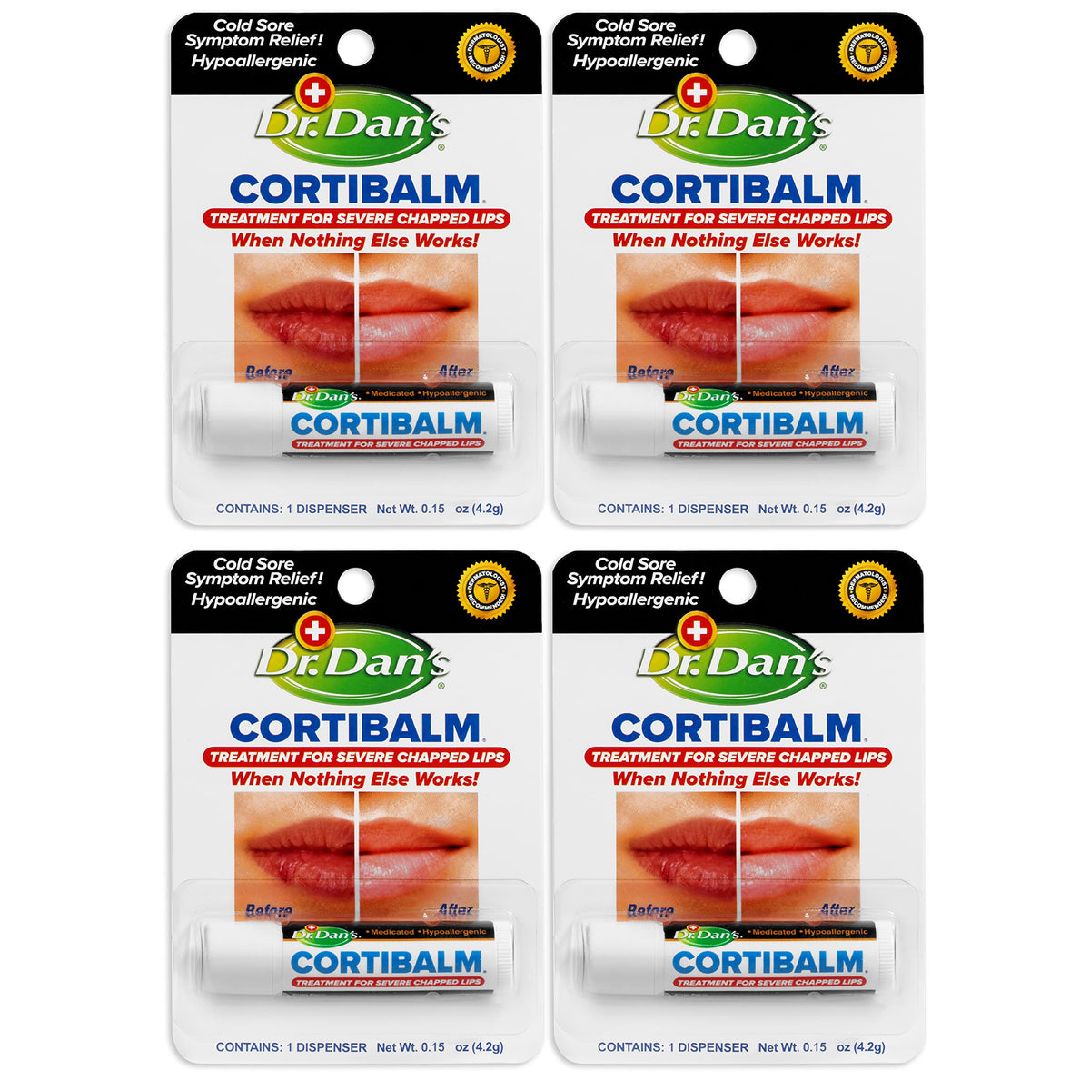 Dr. Dan's front packaging showing balm tube and clear purpose