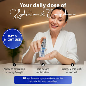 Dr. Denese applied at night in a routine illustrating layering under moisturizer for hydration