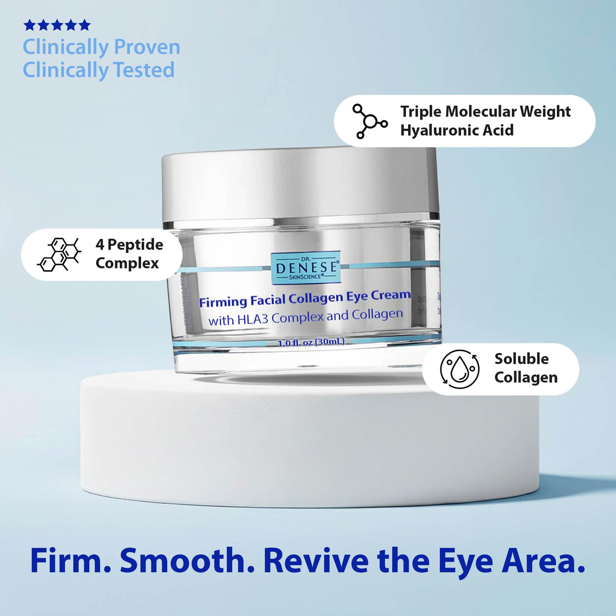 Dr. Denese hand applying a small cream amount to fingertip showing easy, controlled use