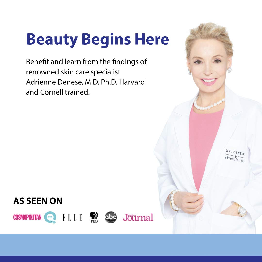 Dr. Denese label close-up showing doctor-developed skincare credibility