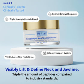 Dr. Denese cream on spatula demonstrating easy application and smooth feel