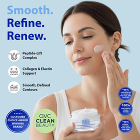 Dr. Denese open jar cream texture close-up showing rich hydration and smooth application benefit