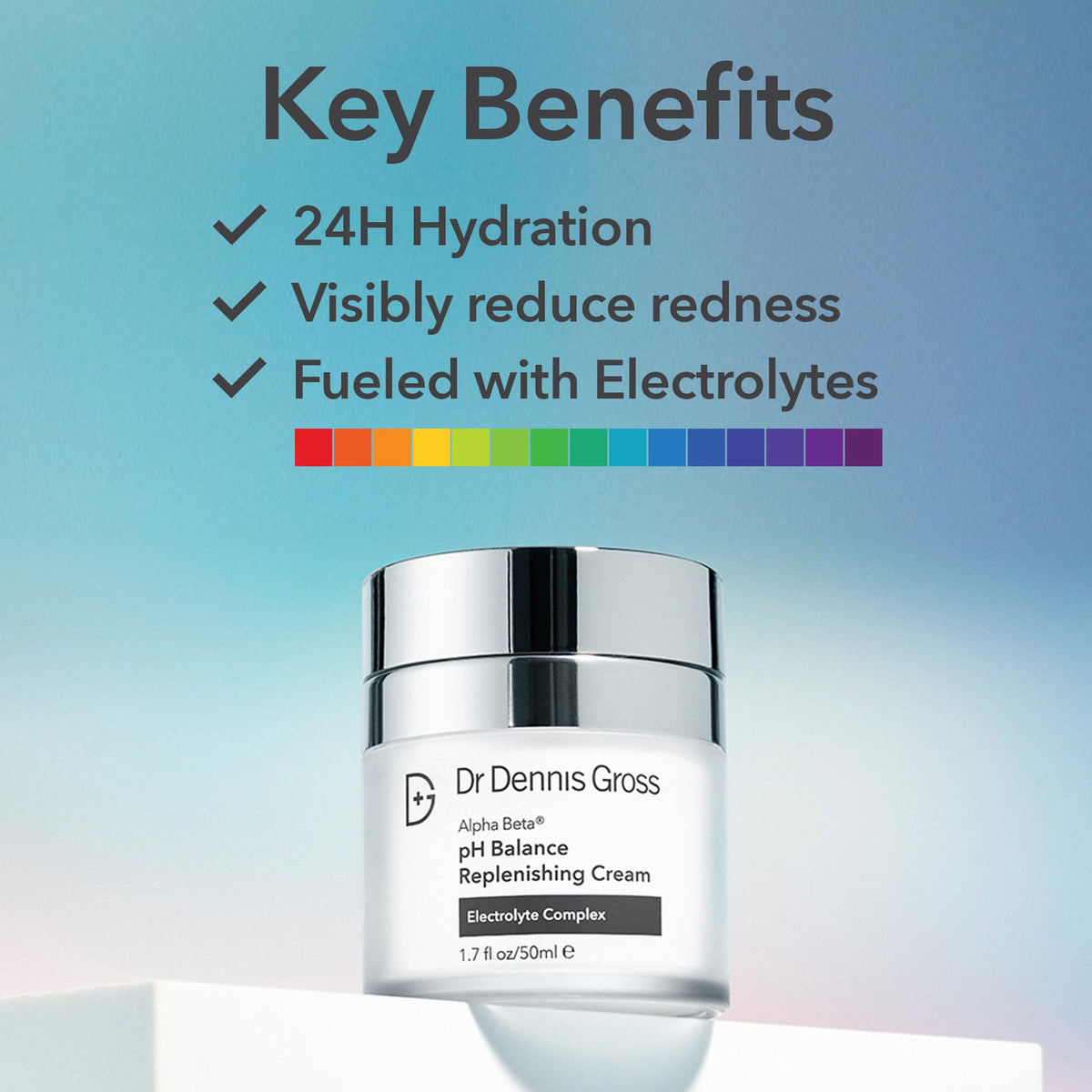 Dr Dennis Gross open jar cream texture showing lightweight gel-cream benefit cooling